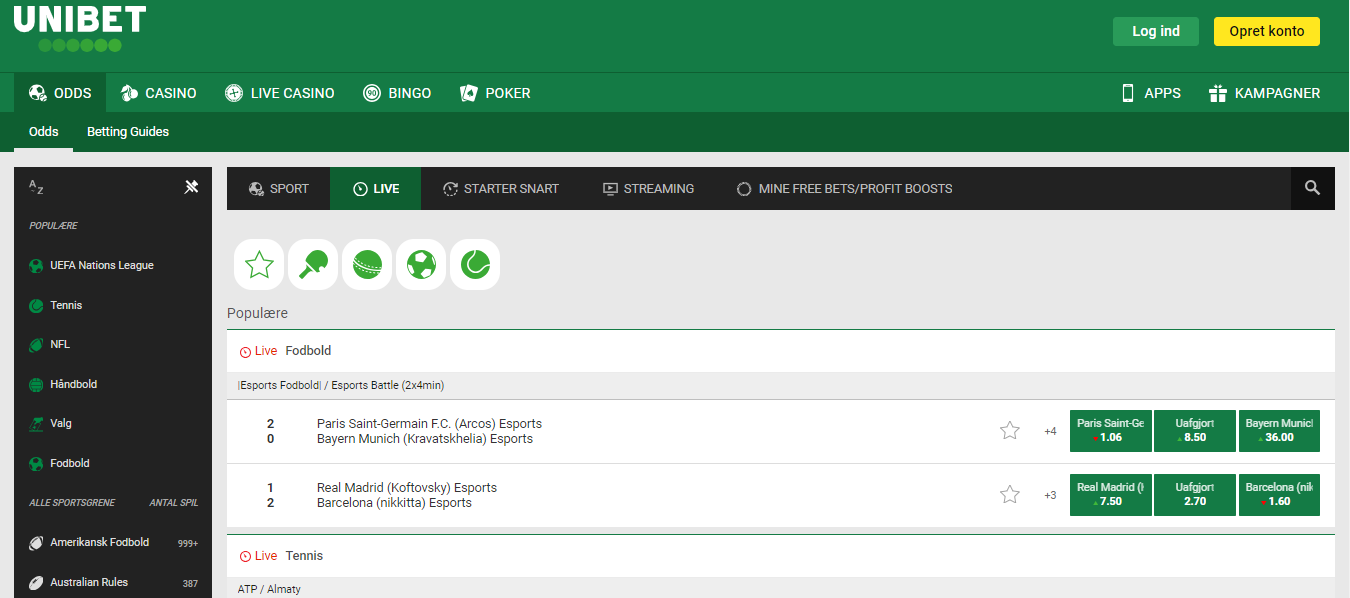 Unibet Bookmaker Live Sport Betting, bettingsider.tv