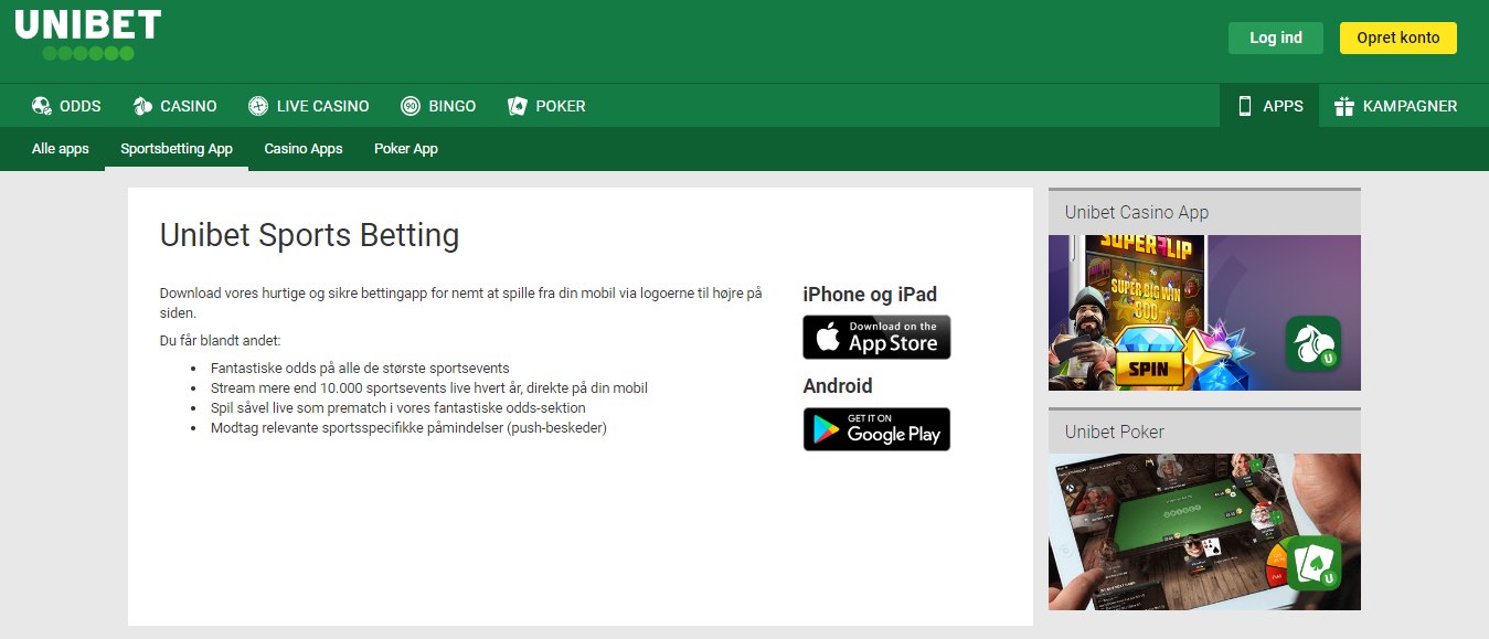 Unibet Sport Betting App, bettingsider.tv