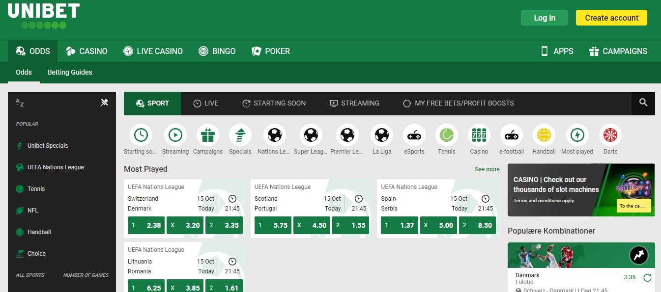 Unibet Bookmaker Sport Betting, bettingsider.tv